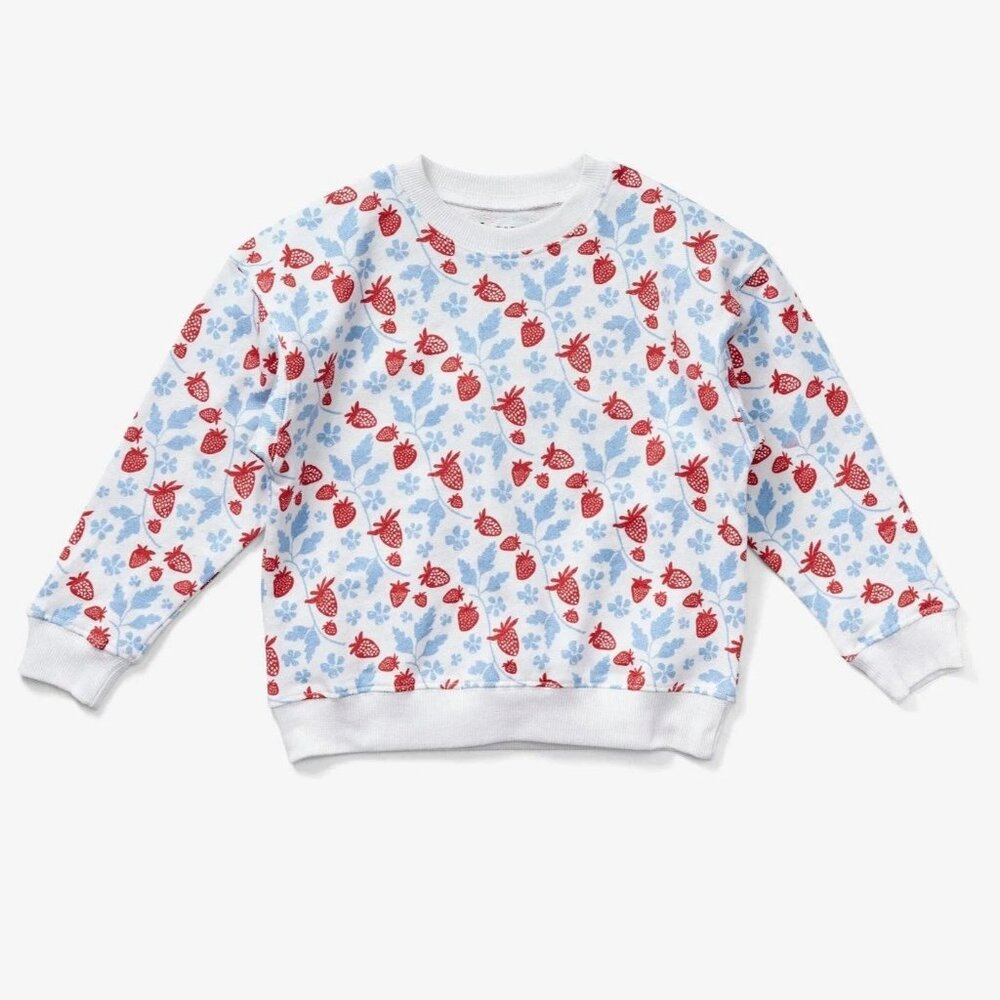 Lewis Organic Cotton Baby Strawberry Sweatshirt 6-12M Lollipop NWT